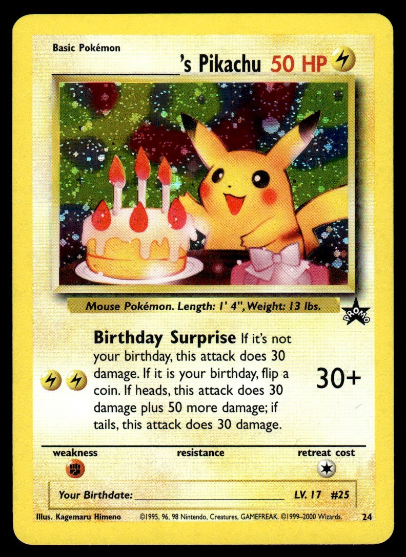 2000 Promos Wizards Black Star _____’s Pikachu Basic/Promo #24