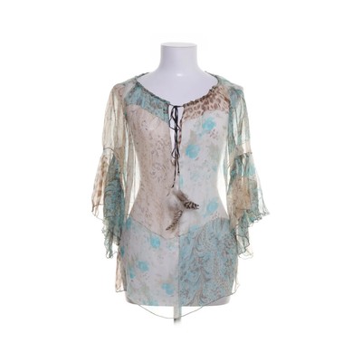 Class Roberto Cavalli, Top, Größe: 36, Beige/Türkis/Mehrfarbig, Paisley #tXY