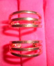 pretty yellow gold plated earrings