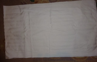 Leinen Handtuch alt mit Aufhänger 134 x 40 weiß