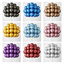 Latex Balloons 10 inch Metallic Chrome Mixed Colors Event Party Decor