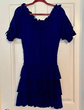 Marc by Marc Jacobs ~ Womens Pullover Blue Dress ~ Lots of Ruffles ~ Size XSmall