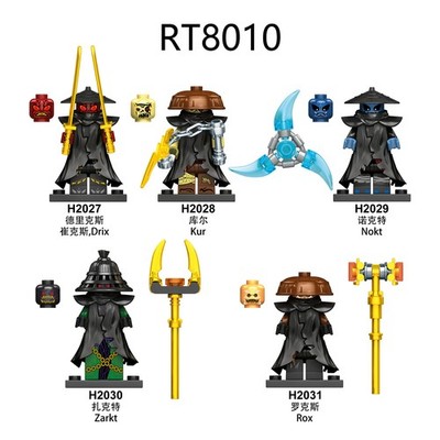 MOC LEGO Ninjago Forbidden Five Minifigurenlos   Rox, Kur, Zarkt, Nokt, Drix 