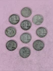Lot Of 10 Franklin Halves 90% Silver Circulated 1/2 Dollars
