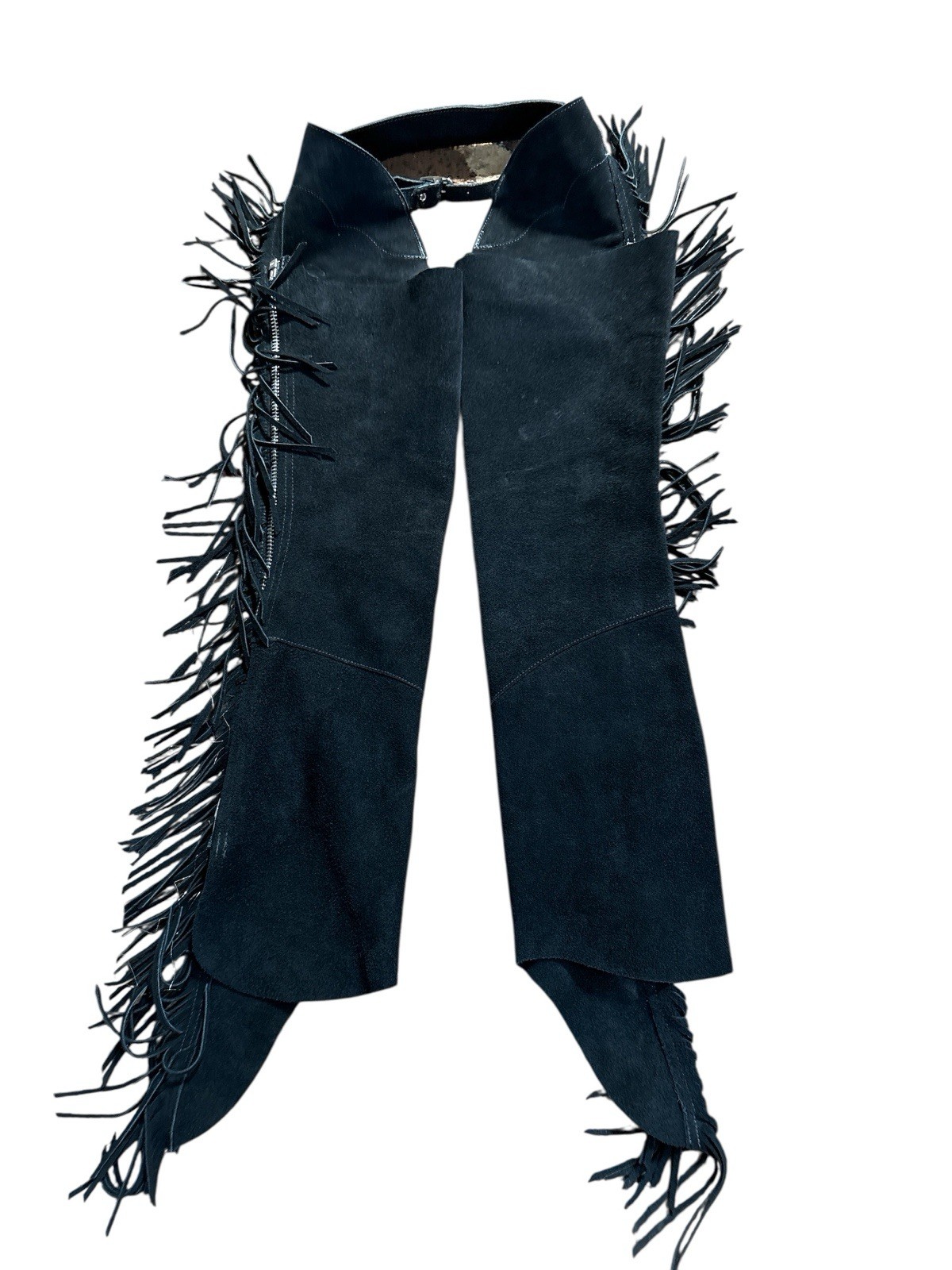 Barnstable Leather Horse Riding Chaps Zip Up Black Suede Size 10