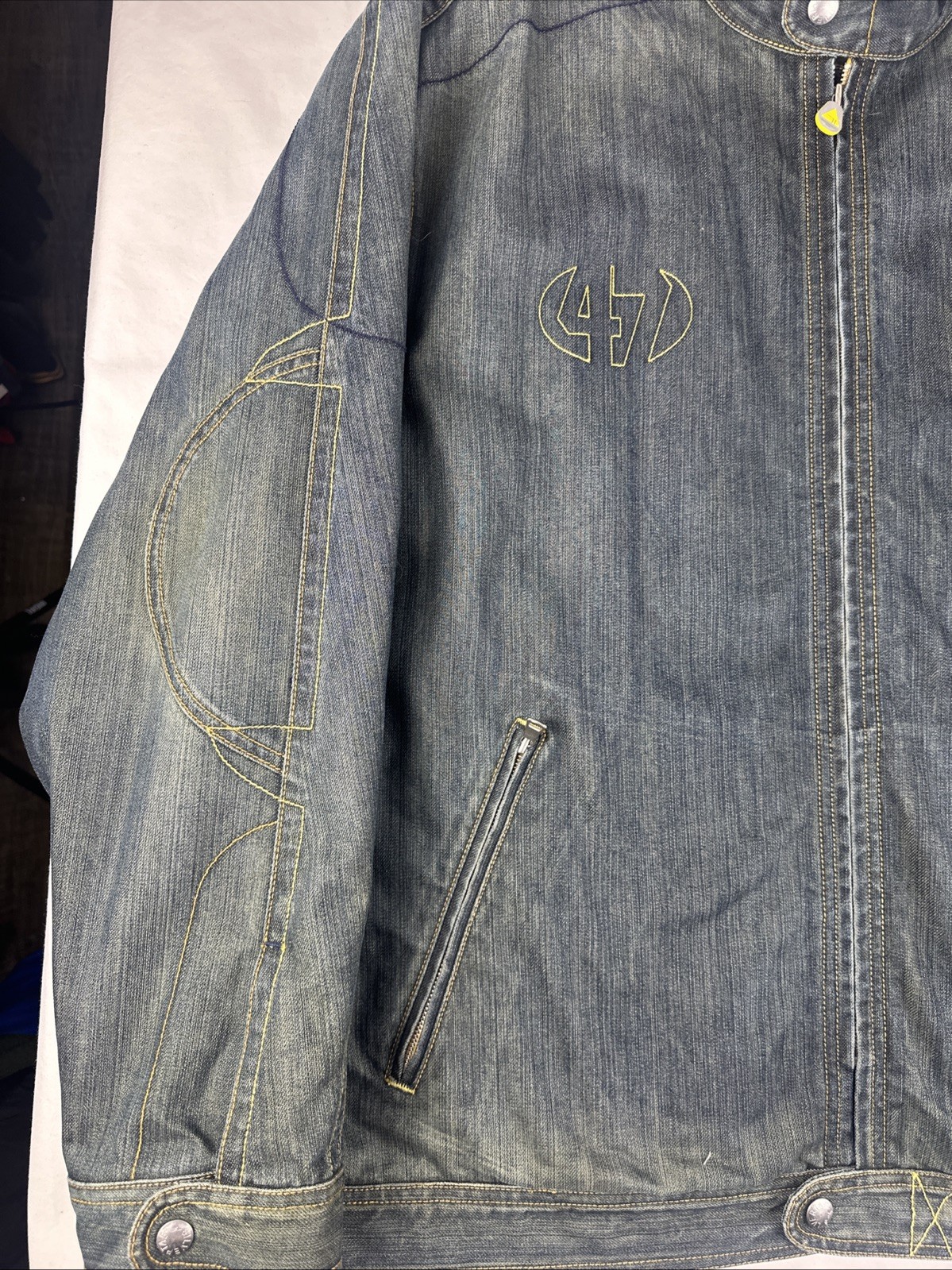 Levi’s SilverTab Sample Denim Jacket Quilted Embr… - image 6