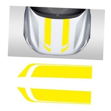 Car Hood Decal Sticker, Automotive Side Body Stripe Graphics Racing Yellow