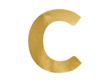 Spiegelbuchstabe „C“, gold, 51x61 cm