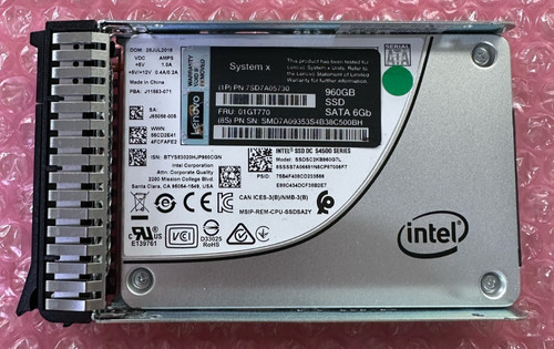 Lenovo/IBM/Intel 01GT770 SSD 960GB SATA 6Gb/s