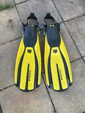 Mares Plana Avanti x 3 Open Heel Fins , X Large, Great Condition 