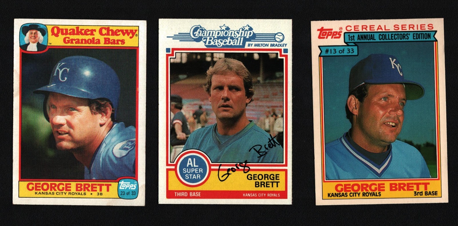 George Brett  1984 1986 Topps Oddball Baseball cards