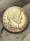 1901 Barber Quarter — AU Condition 🔥 Toned High Grade