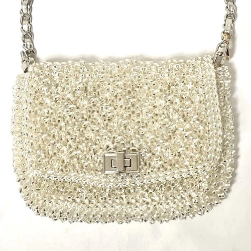 ANTEPRIMA Shoulder Bag 999 Collection Lucket Pure Silver Authentic - Picture 5 of 24