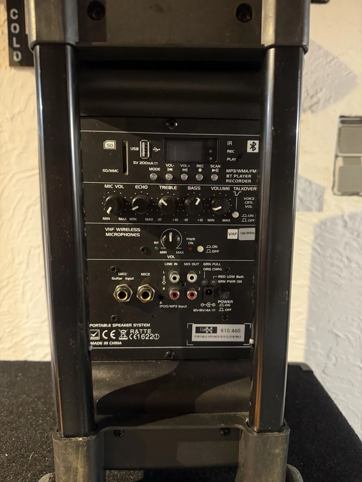  E-Lektron EL38-M 900W PA Soundanlage Akku-MP3-USB Rollkoffer Soundsystem - Bild 2 von 3