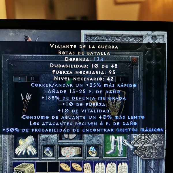 Diablo 2R War Traveler 50mf 188ed EU, EE. UU, Asia Chance Boots