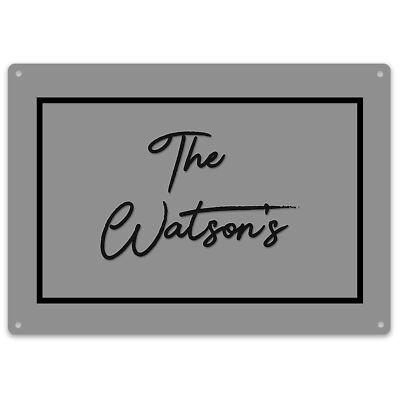 Personalisiertes Blechschild Familienname Männer und Frauen individuell Willkommen Zuhause Haus D...