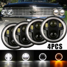 4x 5.75 5-34 Led Headlights Drl Angel Eye Hi-lo For Ford Galaxie 500 1962-74