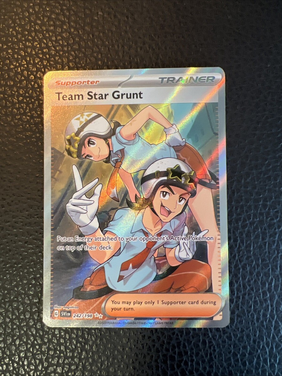 Pokemon TCG Team Star Grunt 242/198 Ultra Rare C2 Scarlet & Violet PACK  FRESH NM