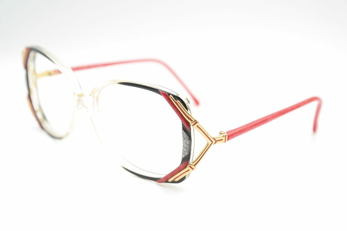 Lunettes Vintage Florence Design 175 - Monture Or/rouge/noir - Taille 52[]23 125 - NOS (neuf Ancien Stock)