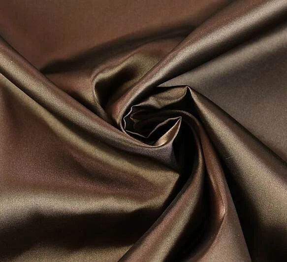 SATIN Deluxe Stoff Innenfutter Blusenstoff Wäsche glänzend BRAUN EUR 9,98/m
