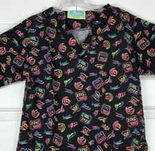 Nurse Scrub Unisex Medium Jazz Musical Vet Medical Hospital By TL Uniforms