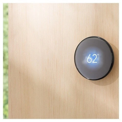 Google Nest 4th Gen Learning Thermostat GA05169-US POLISHED Obsidian (Black) - Image 4 of 4