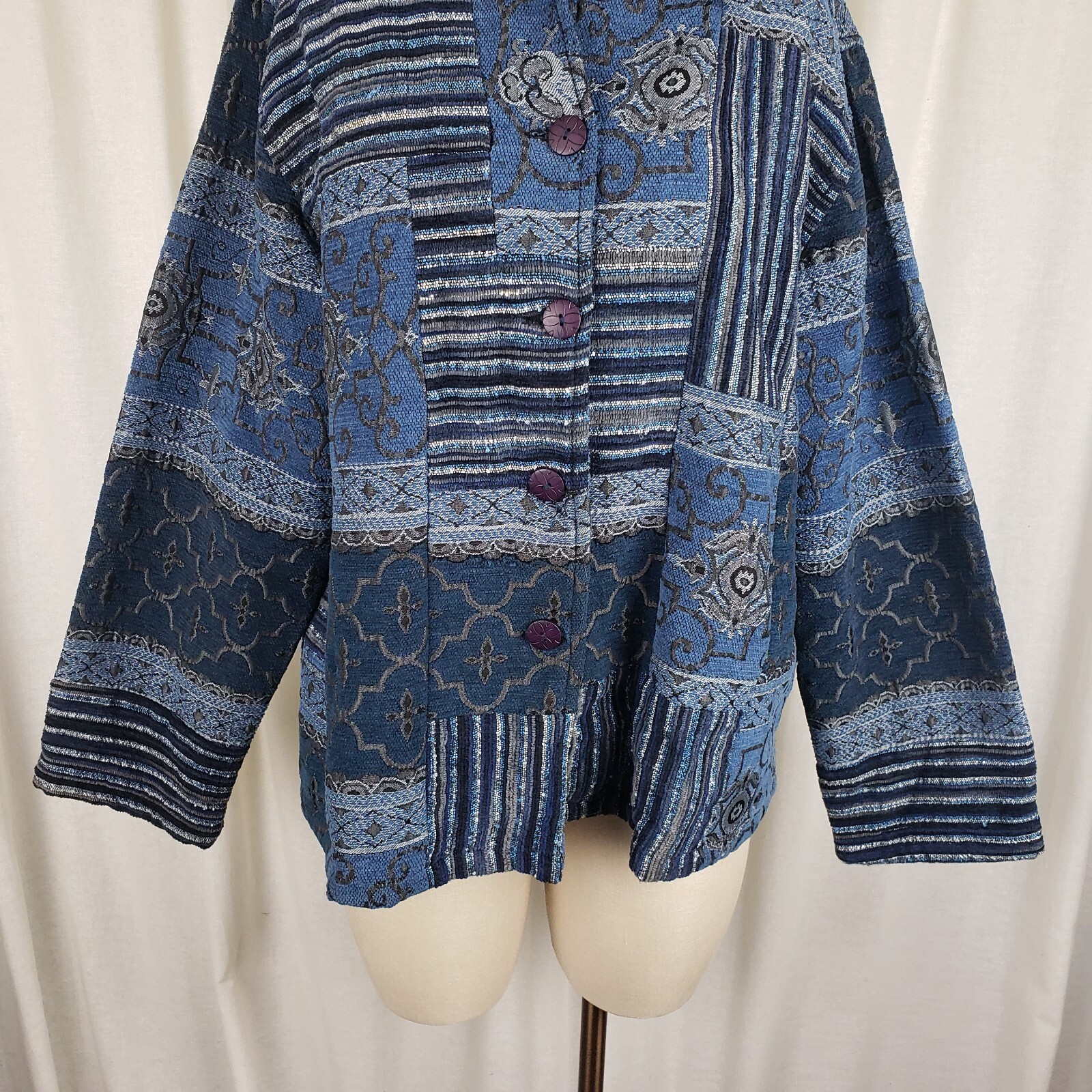 Appleseeds Patchwork Medallion Tapestry Carpetbag… - image 3