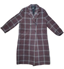 Paul Smith Check Double Breasted Coat Mac Women's Size 46.  Rrp £ 650