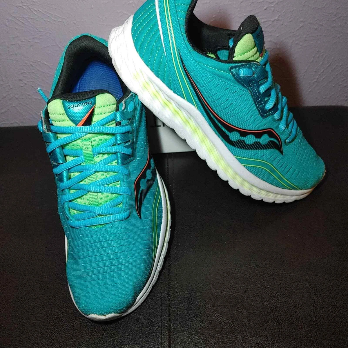 Saucony Kinvara 11 S20551 10 Aqua Green Orange Mens US 7.5 eBay