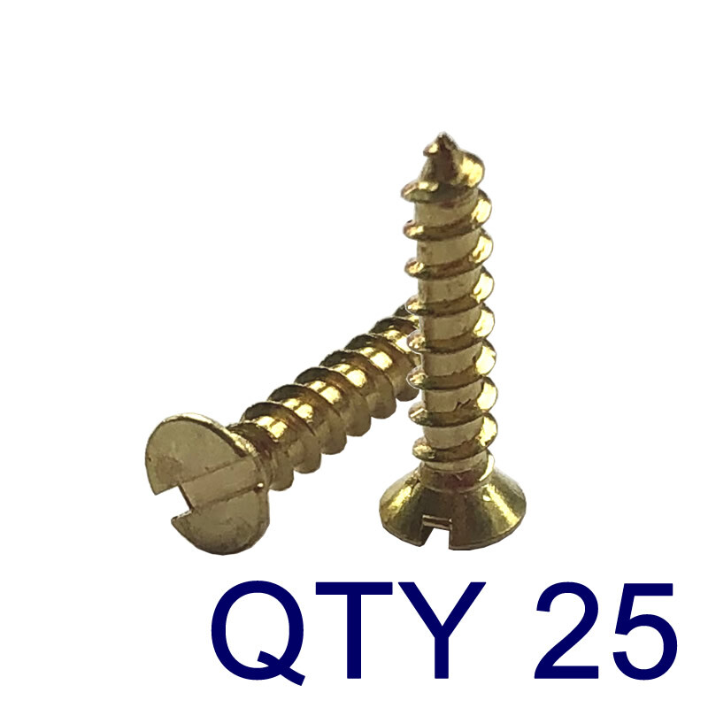 Brass Countersunk Wood Screws Pack 25 1G / 2G / 3G / 4G Various