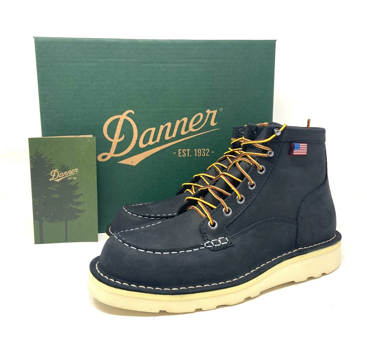 Danner black cheap moc toe