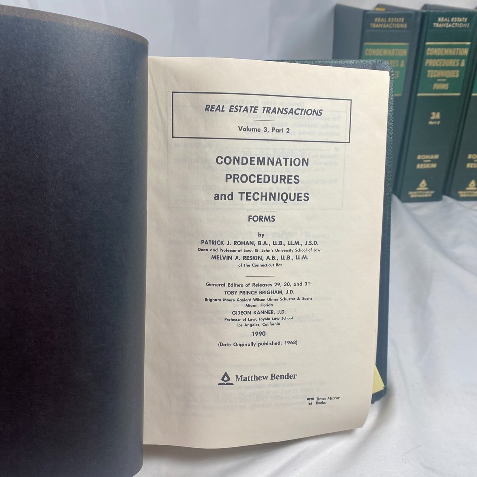 Real Estate Transactions Condemnation Procedures and Techniques Forms Hardcover 9780820512433 eBay