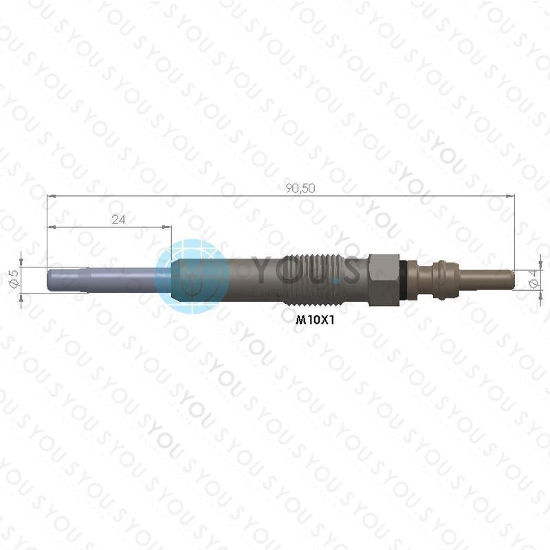 4 Piezas YOU.S Bujías para RENAULT THALIA I II TRAFIC II TWINGO II 1.5 1.9 dCi - Imagen 2 de 2