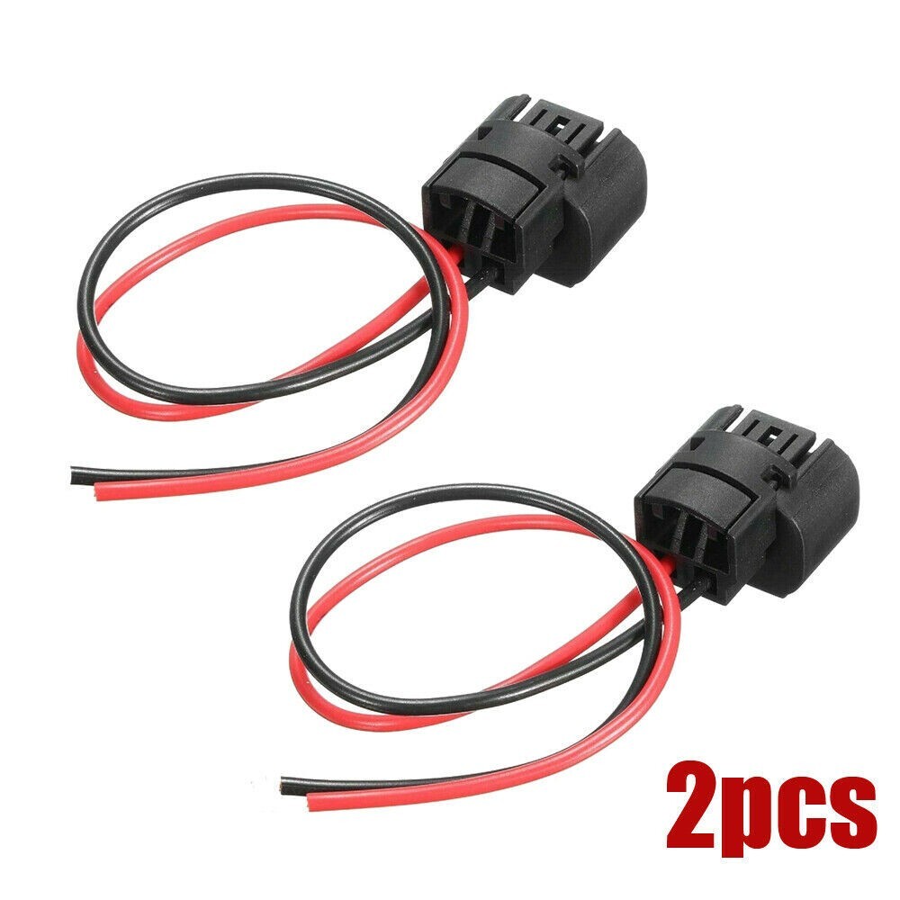 2x Wire Pigtail Female H8 Fog Light Repair Harness Bulb Socket Connect