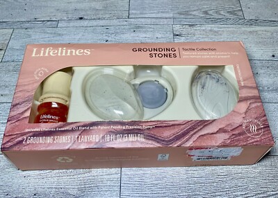 Lifelines 2pk Grounding Stones - Tactile Collection plus Essential Oil Blend