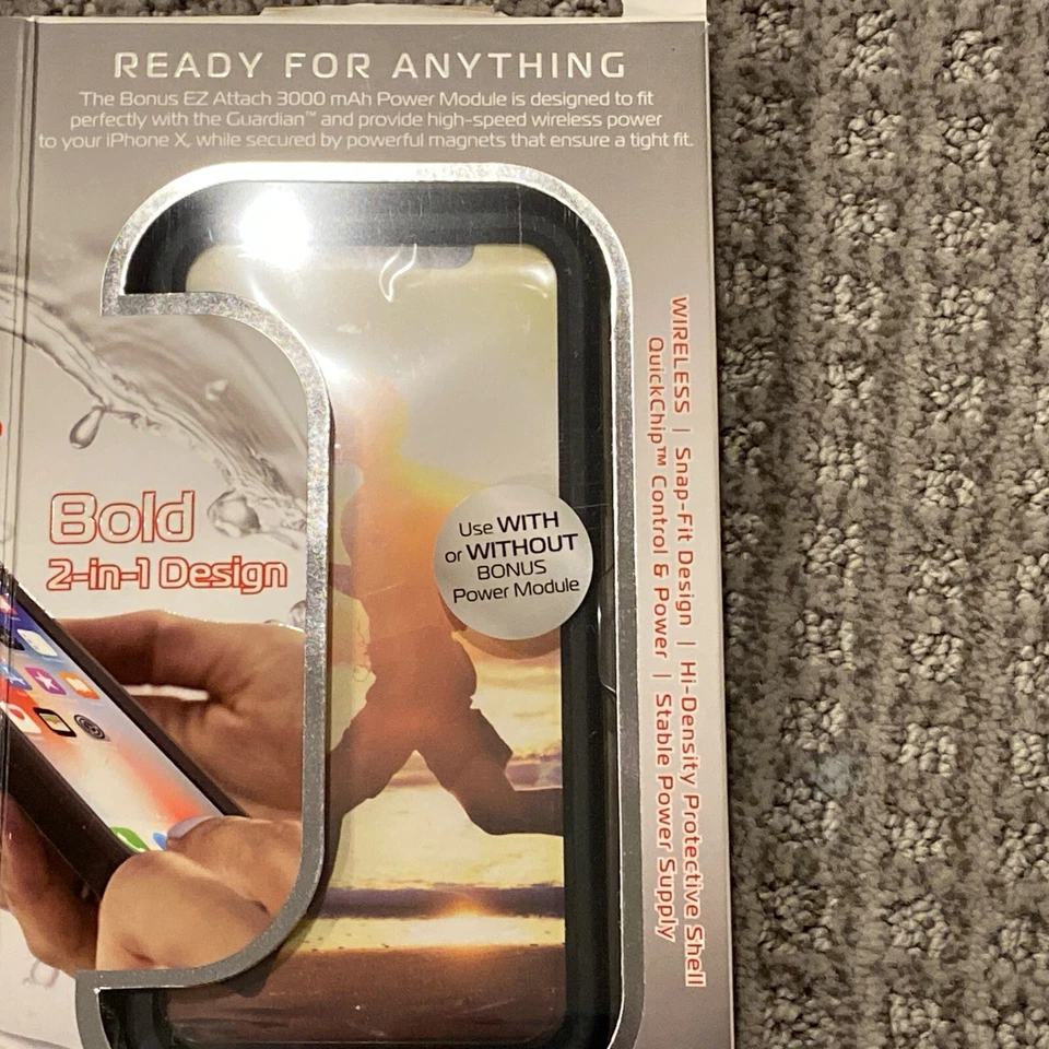 Funda inalámbrica Tzumi 5193B 3000 para iPhone X™ BATERÍA MAGNÉTICA USADA EN EXCELENTE ESTADO Foto 4 de 4