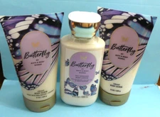 Bath & Body Works "BUTTERFLY" body scrub & body lotion x3