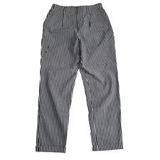 Shinestar Striped Pants Black/White Rayon Blend Size Large with cuff