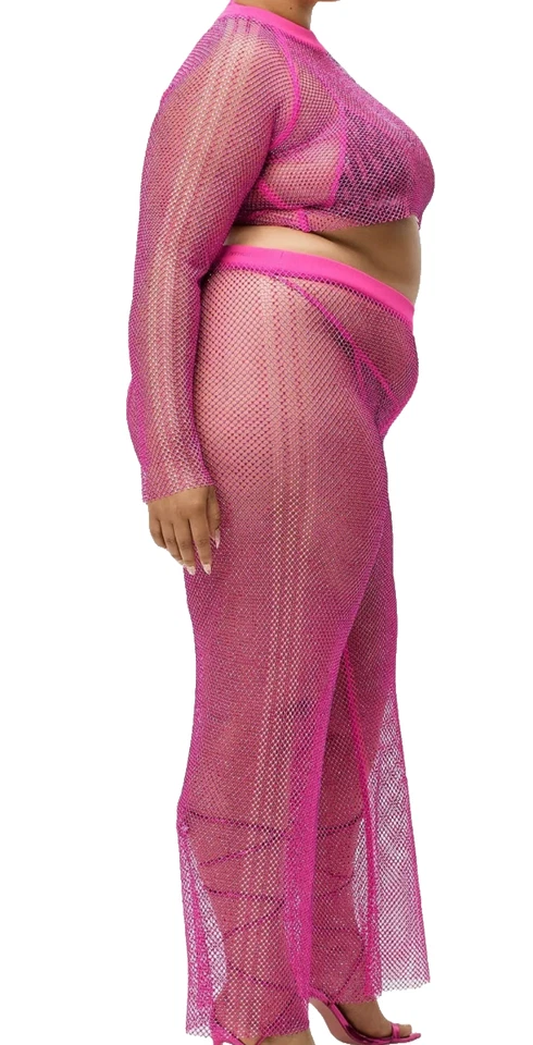 Adidas Originales Malla Cristal Encubrimiento Top + Pantalones Conjunto Completo Talla GRANDE IVY PARK Foto 2 de 4