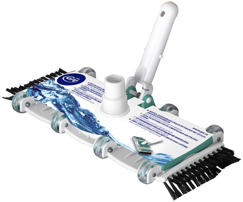 Limpiafondos manual rotativo de 8 ruedas con cepillos laterales Gre 777573