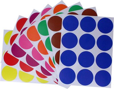 Royal Green Circle Dot Stickers 1.5 Inch (38mm) Color-Coding Labels 300 Pack