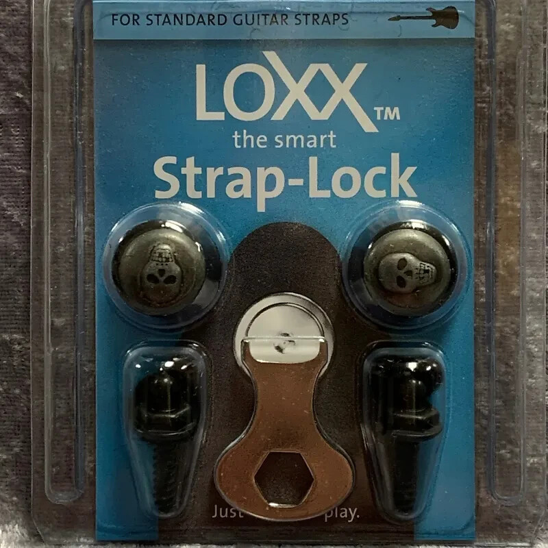 LOXX Electric Guitar/Bass Strap Lock - Skull Edition