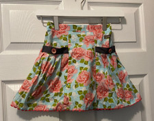 Matilda Jane Rose Floral Skirt Pink Aqua Girls Size 4