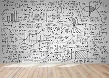 3D Math Doodle  Wallpaper Wall Mural Removable Self-adhesive Sticker604