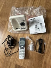 VTECH  CS6124  Cordless Digital Answering System White Backlit Keypad Call Wait