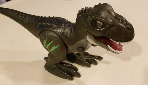 Robo Alive Attacking Dinosaurier T Rex Zuru batteriebetrieben Roboter Spielzeug grün orange - Bild 4 von 5