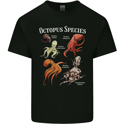 T-Shirt Octopus Species Scuba Tauchen Ozean Kinder