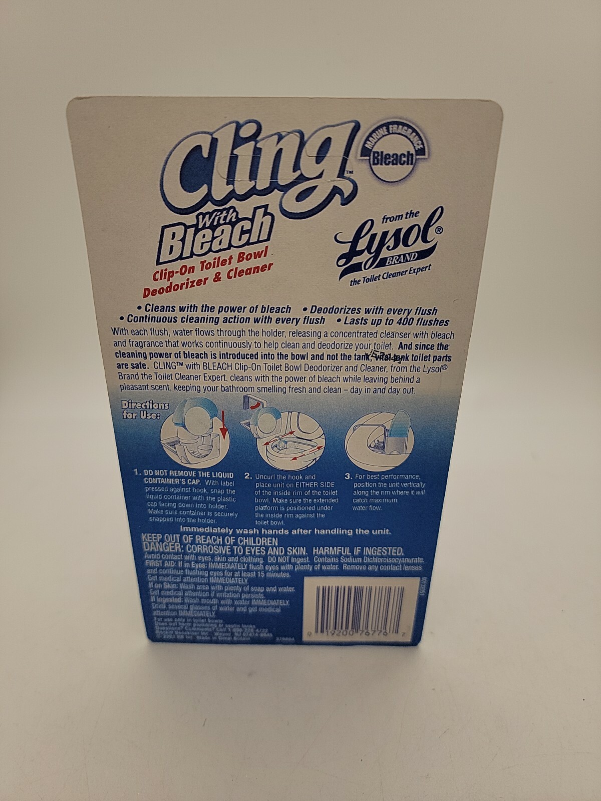 NEW Lysol Cling W/Bleach Clip On Toilet Bowl Cleaner Deodorizer Marine Fragrance eBay