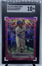 2022 Topps Chrome Update Julio Rodriguez Pink Wave Refractor SGC Gem 10 Seattle