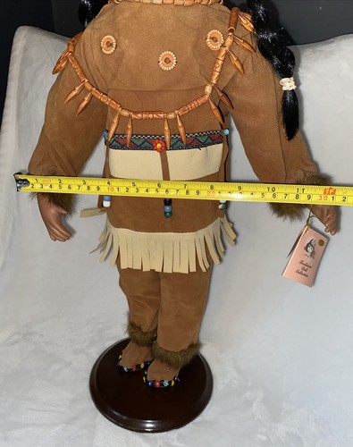 Traditions Doll Collection Native American Indian Handpainted Porcelain 23" Doll - Picture 12 of 12